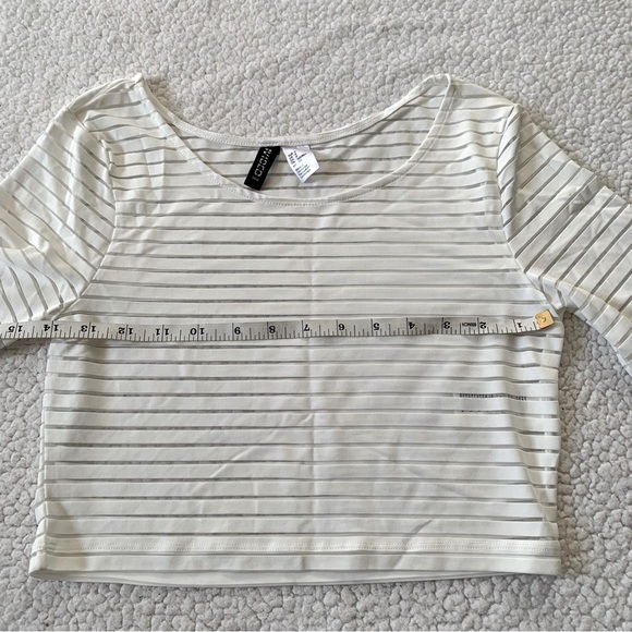 H&M Cropped Transparent Long Sleeve Top - Picture 7 of 8